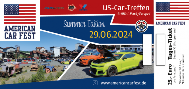 Eintrittskarte American Car Fest 2022